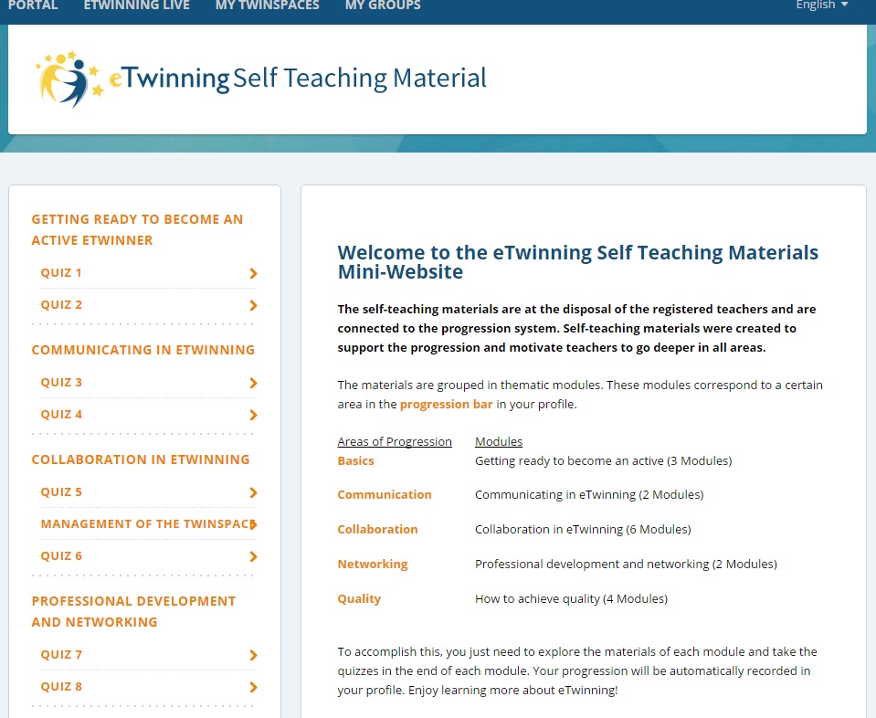 Portal eTwinning Self Teaching Material