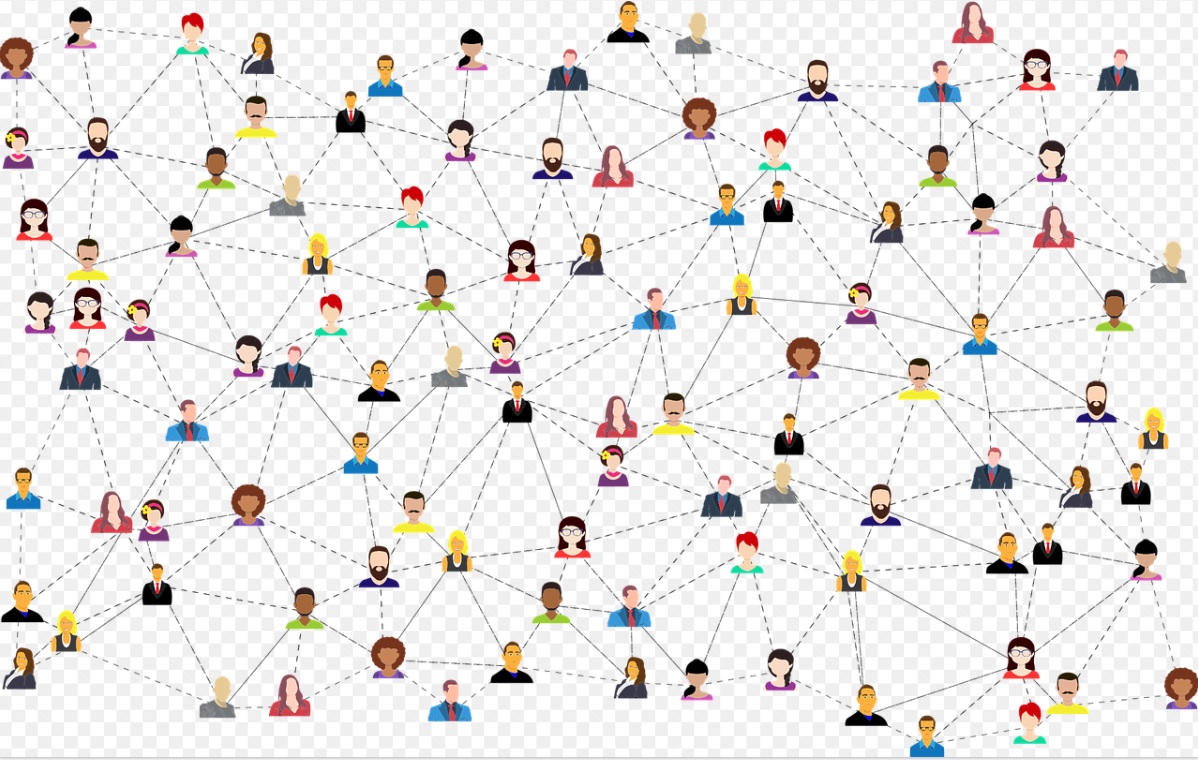 Grafički prikaz povezanosti više ljudi u mreži
