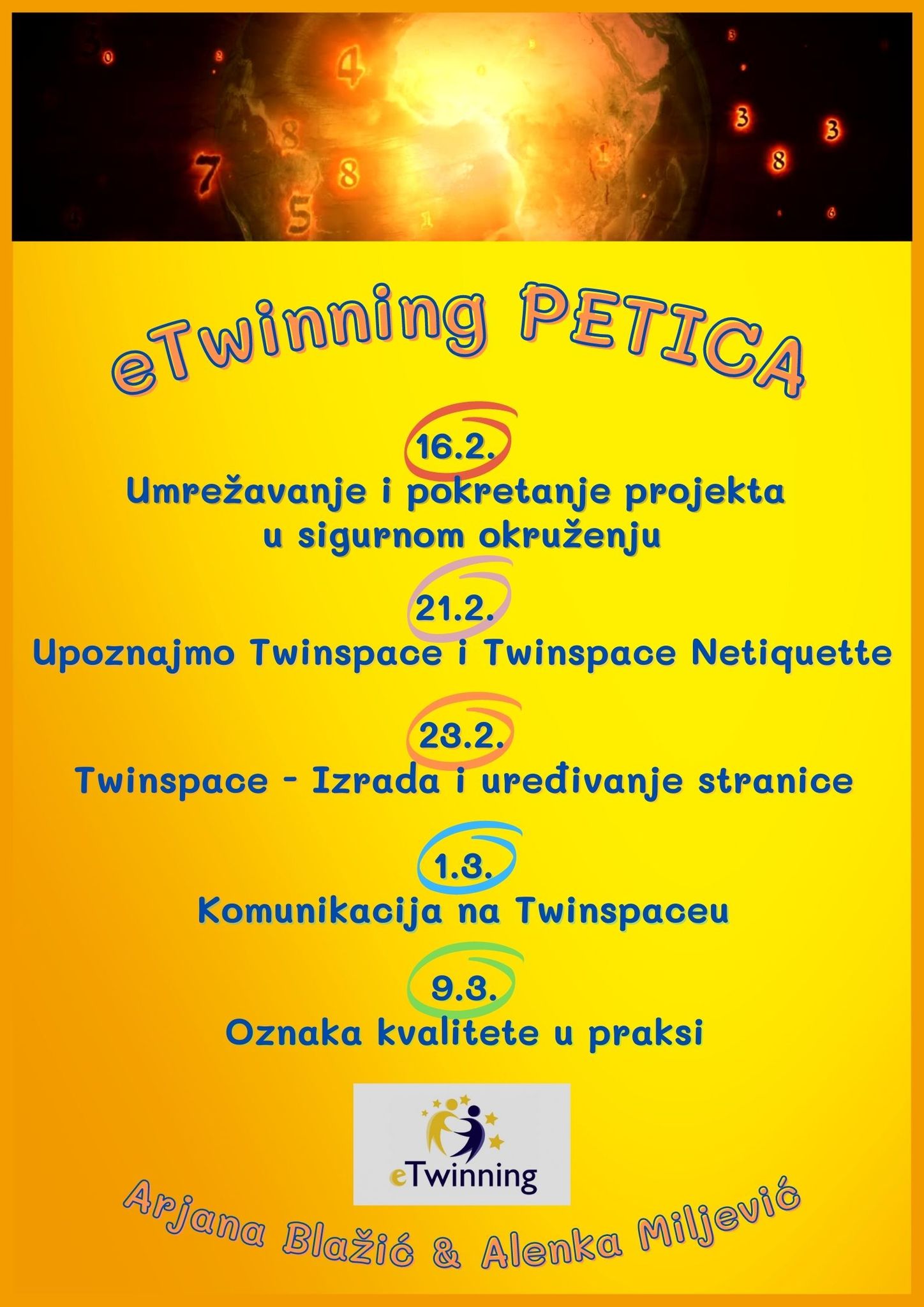 Ciklus webinara za početnike u eTwinningu: eTwinning petica - Slika 1
